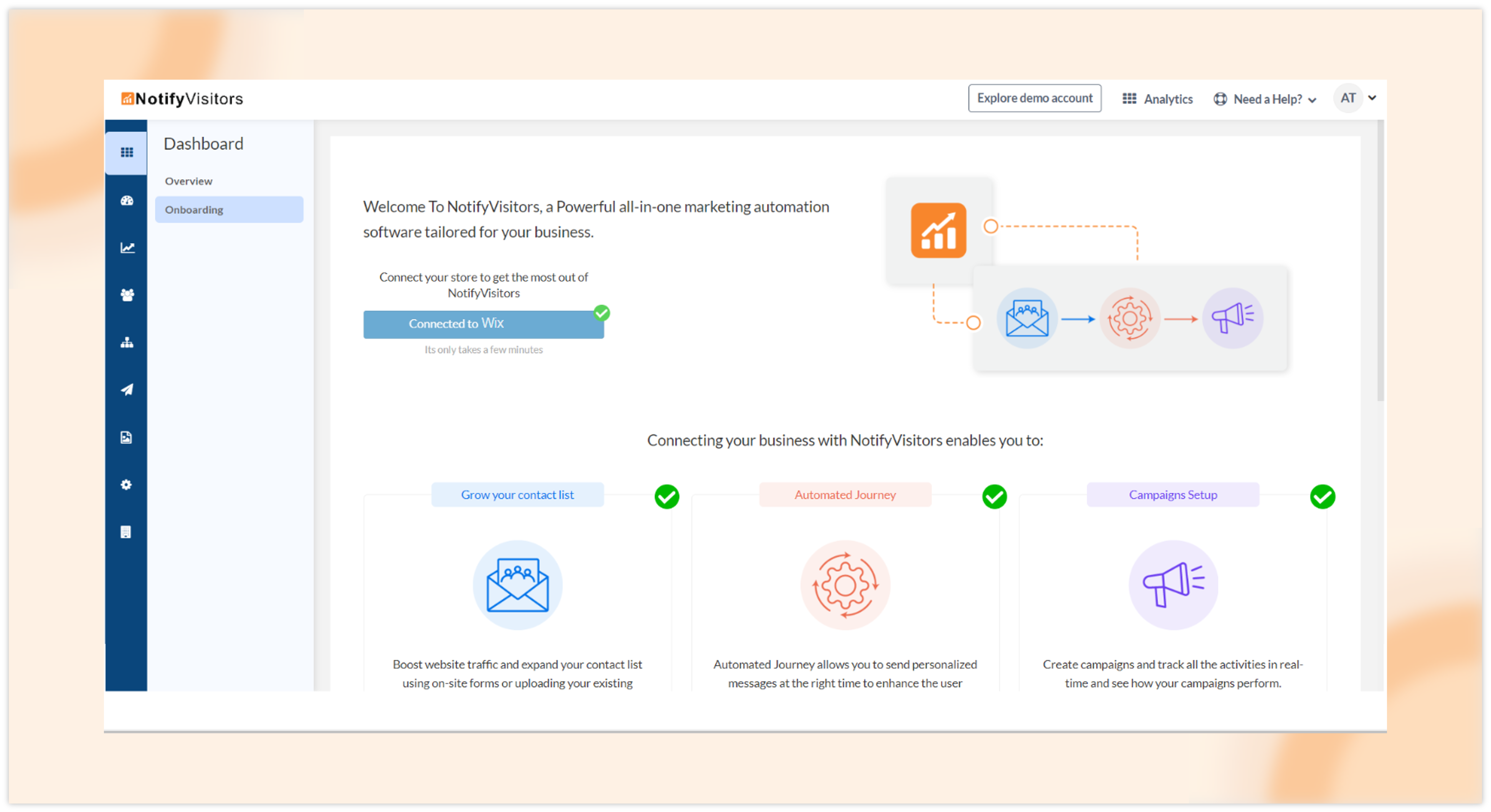 Wix integration with NotifyVisitors