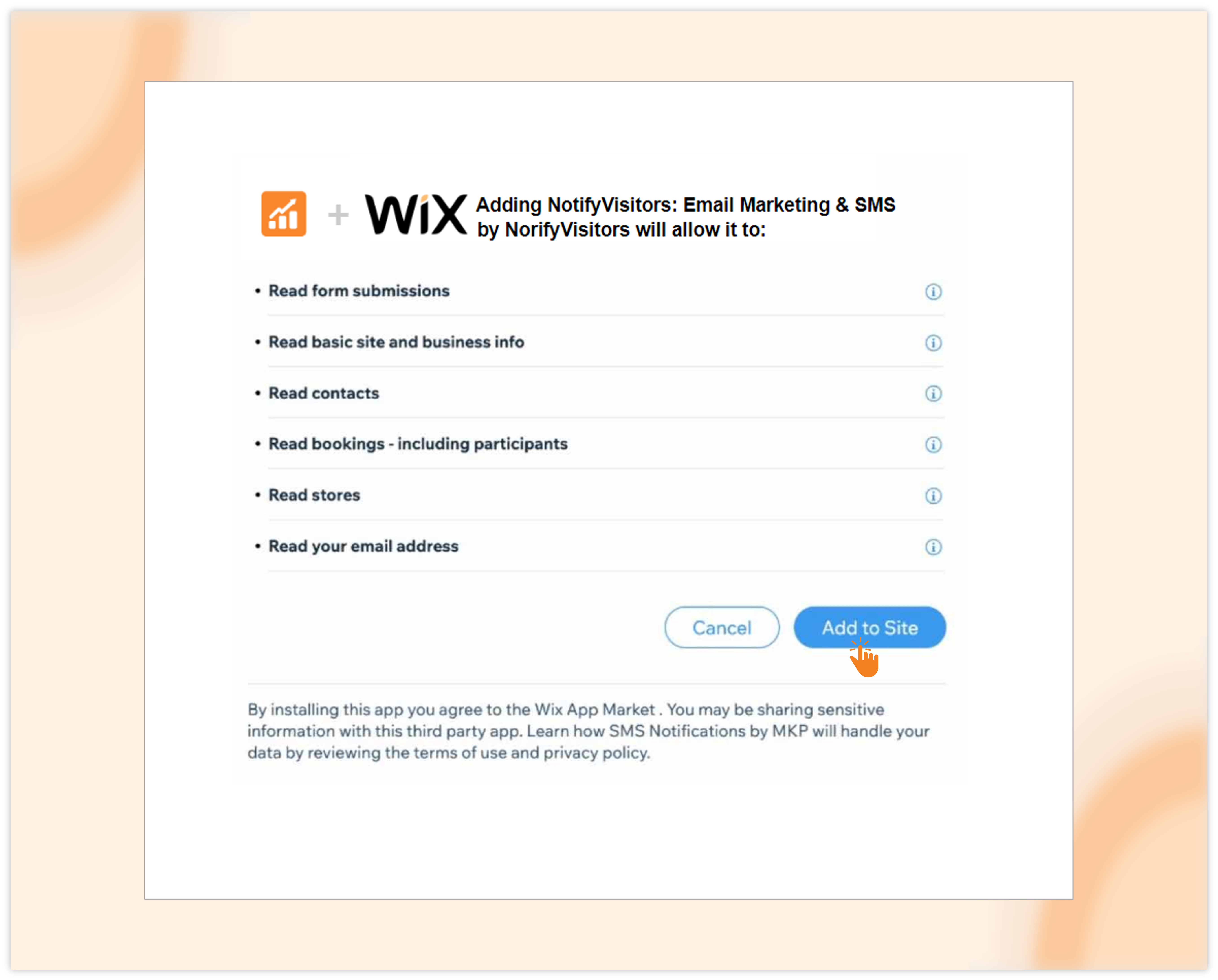 Wix integration with NotifyVisitors