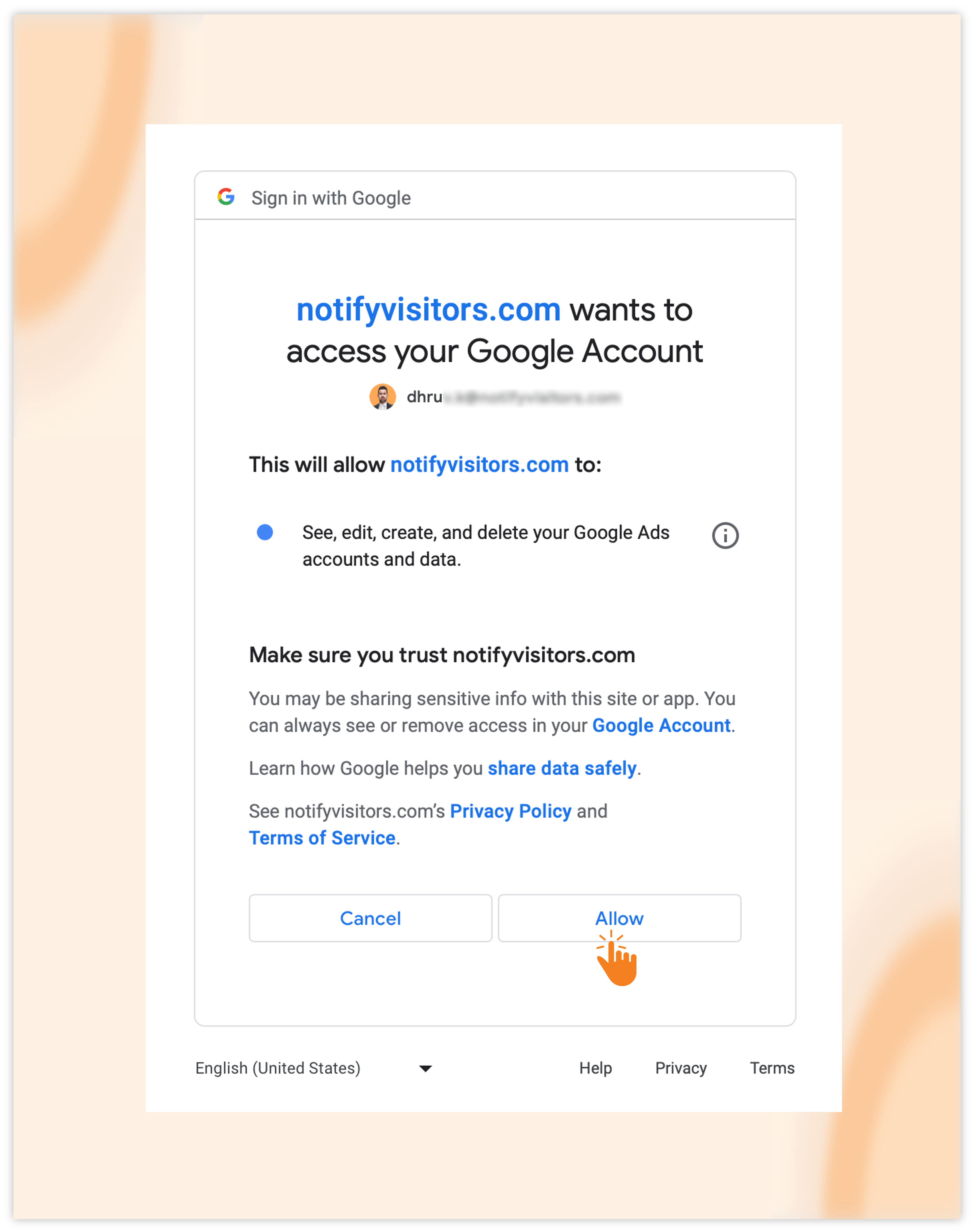 Sync your NotifyVisitors segments with Google Ads to display personalized ads