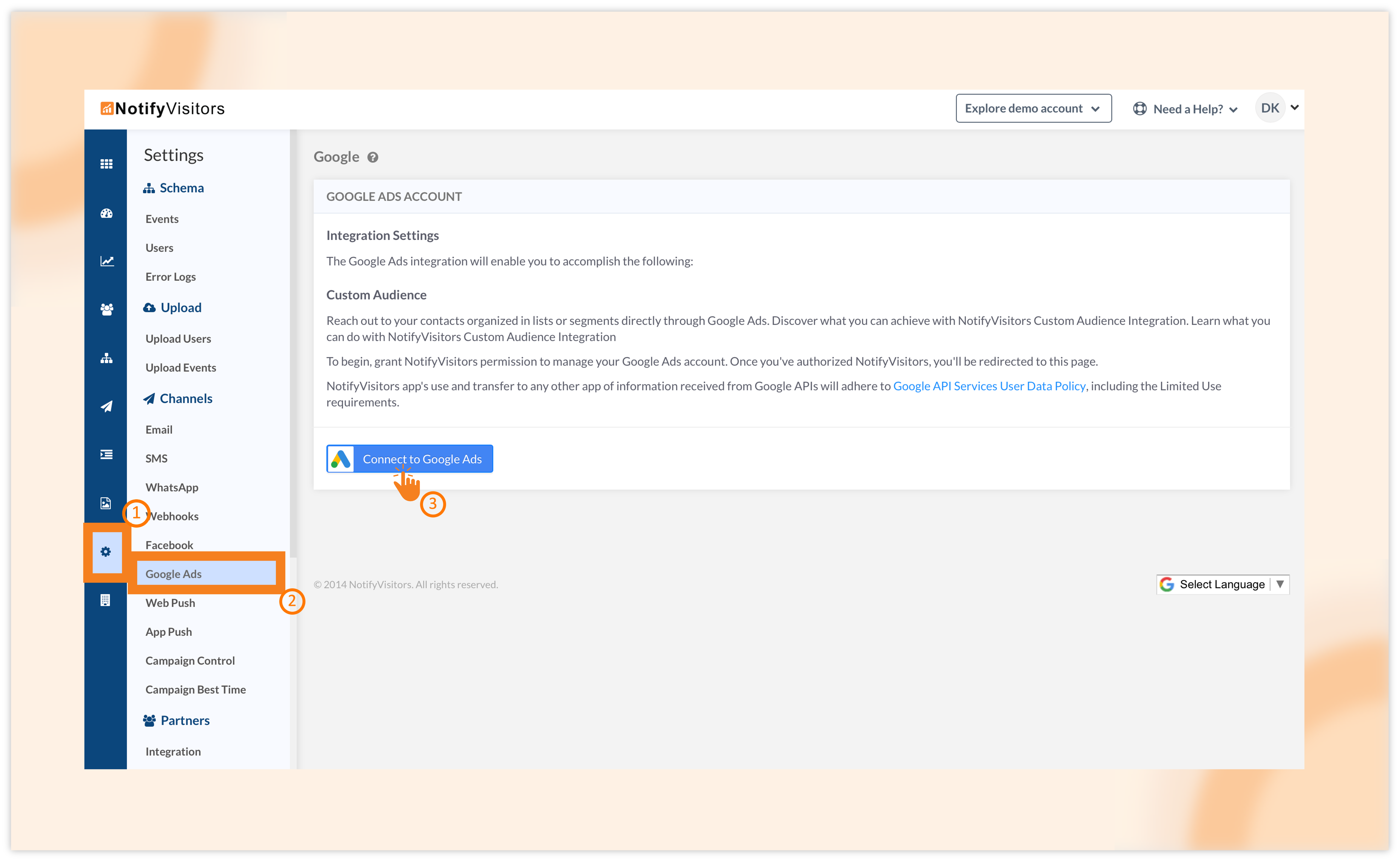 Sync your NotifyVisitors segments with Google Ads to display personalized ads