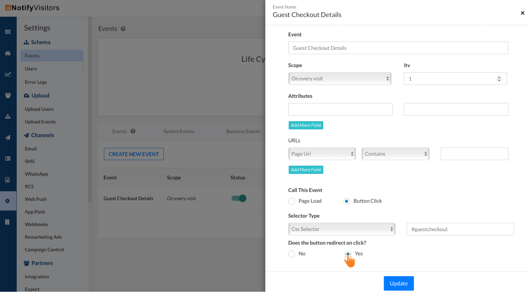 Track static events accurately on page redirect
