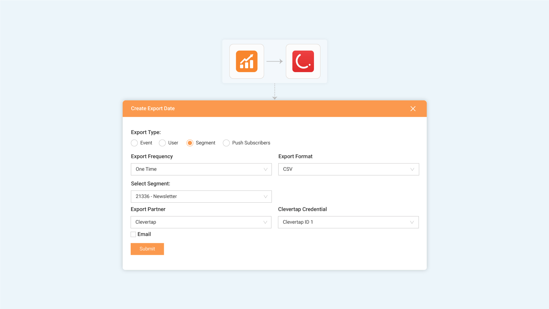 Export NotifyVisitors segments to CleverTap