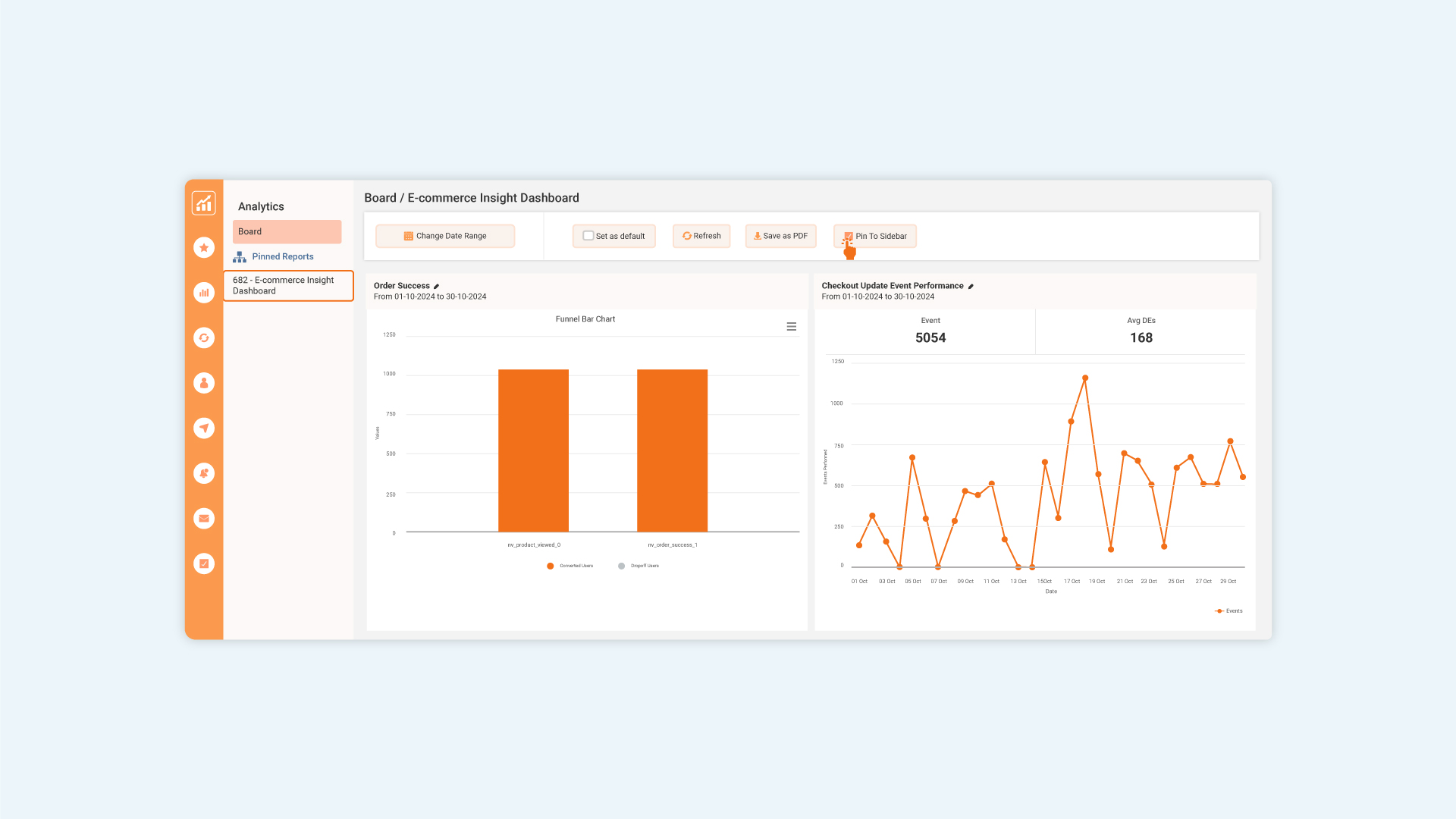Pin to Sidebar: Quickly access your most-used reports