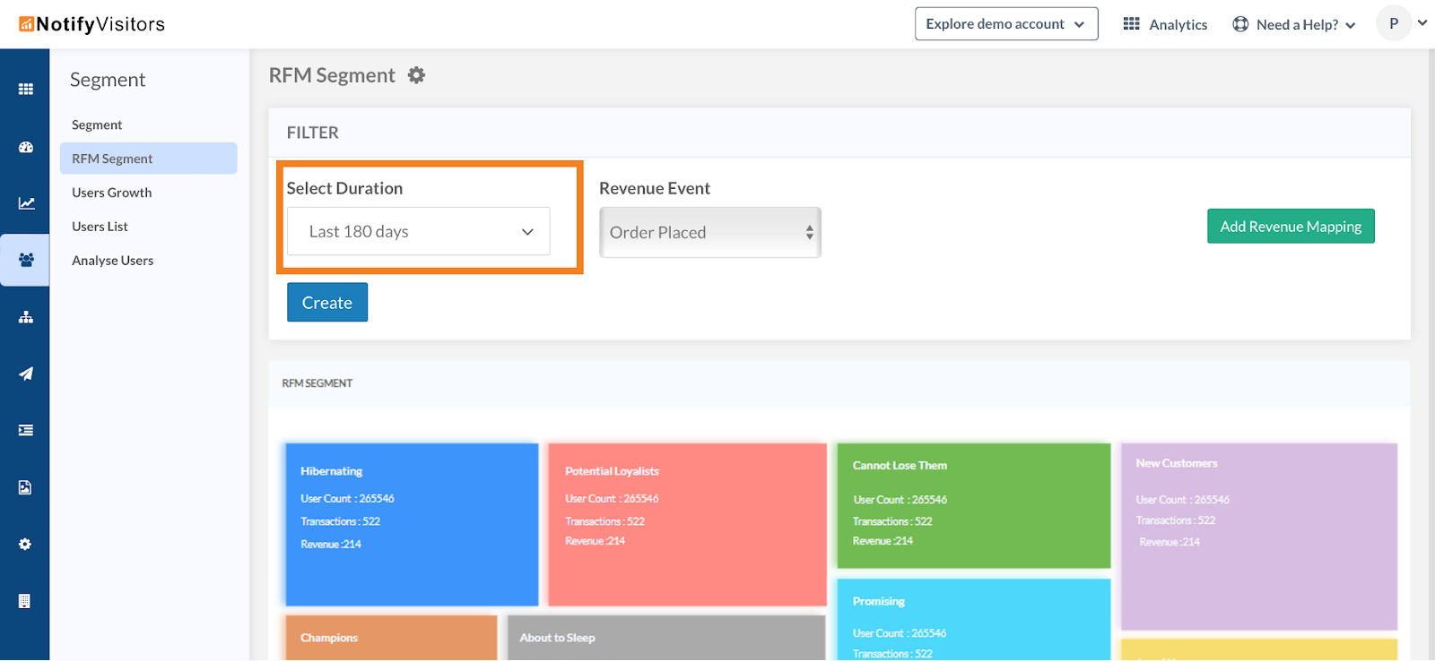 Segment high value customers using RFM analysis
